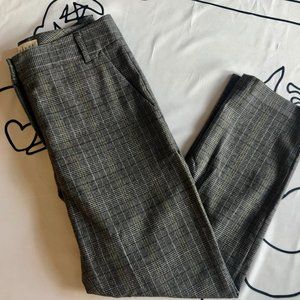 Velvet by Graham and Spencer Grey Plaid Slim Straight Trousers